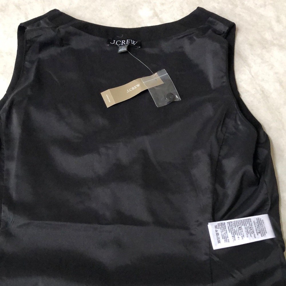 J. Crew Slim-fit Tuxedo Vest in City Crepe In Black Full Lining BV833 Size 4 - Picture 9 of 13